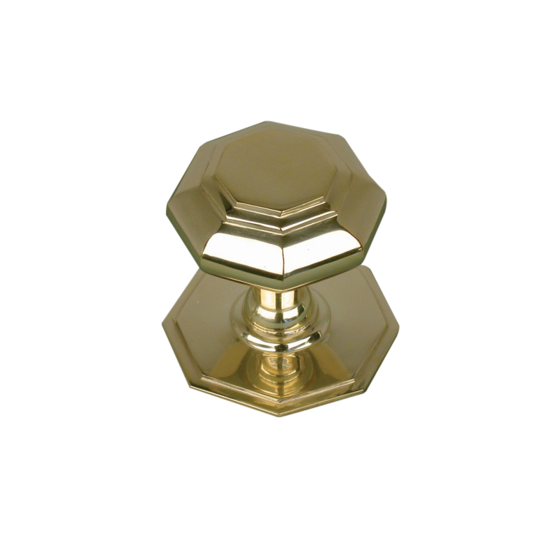 Octagonal Door Pull - Brass